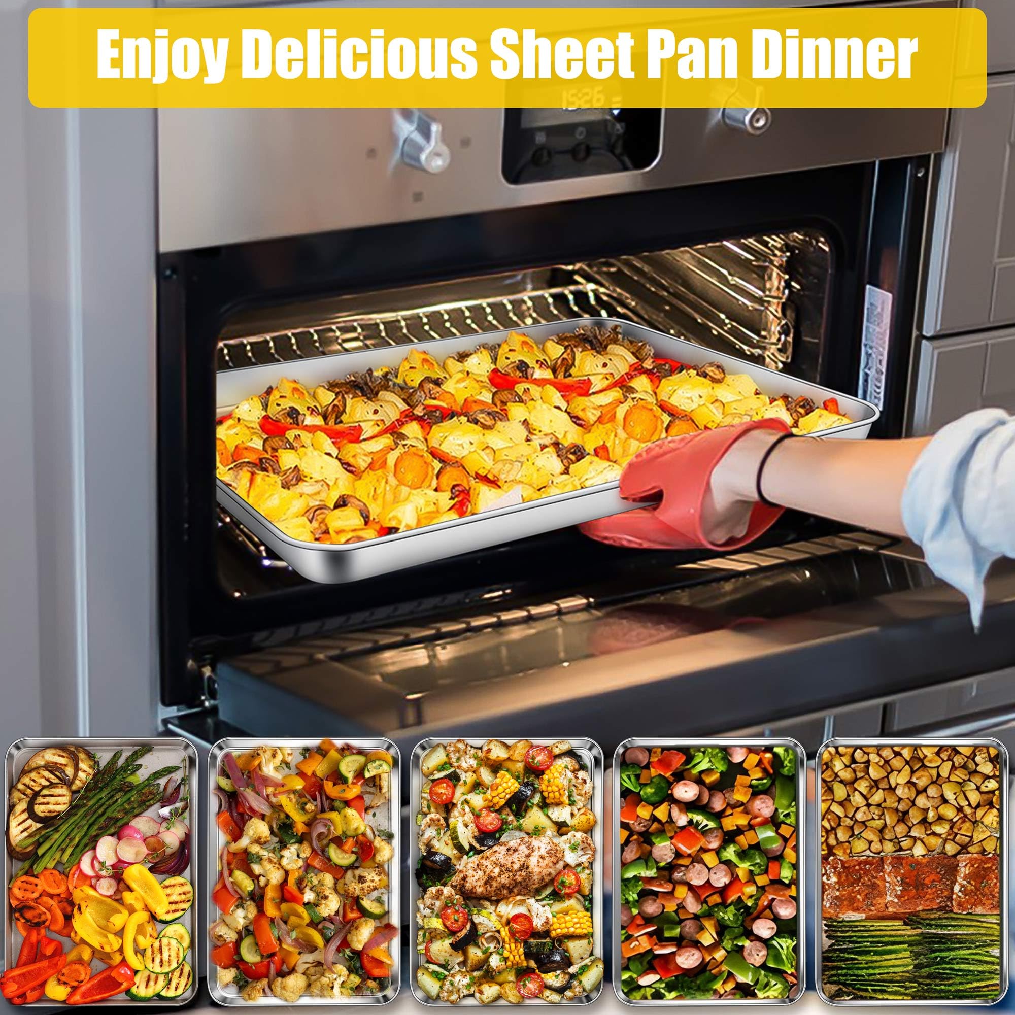 Homikit baking sheet delivers even heat for uniform browning and consistent results.