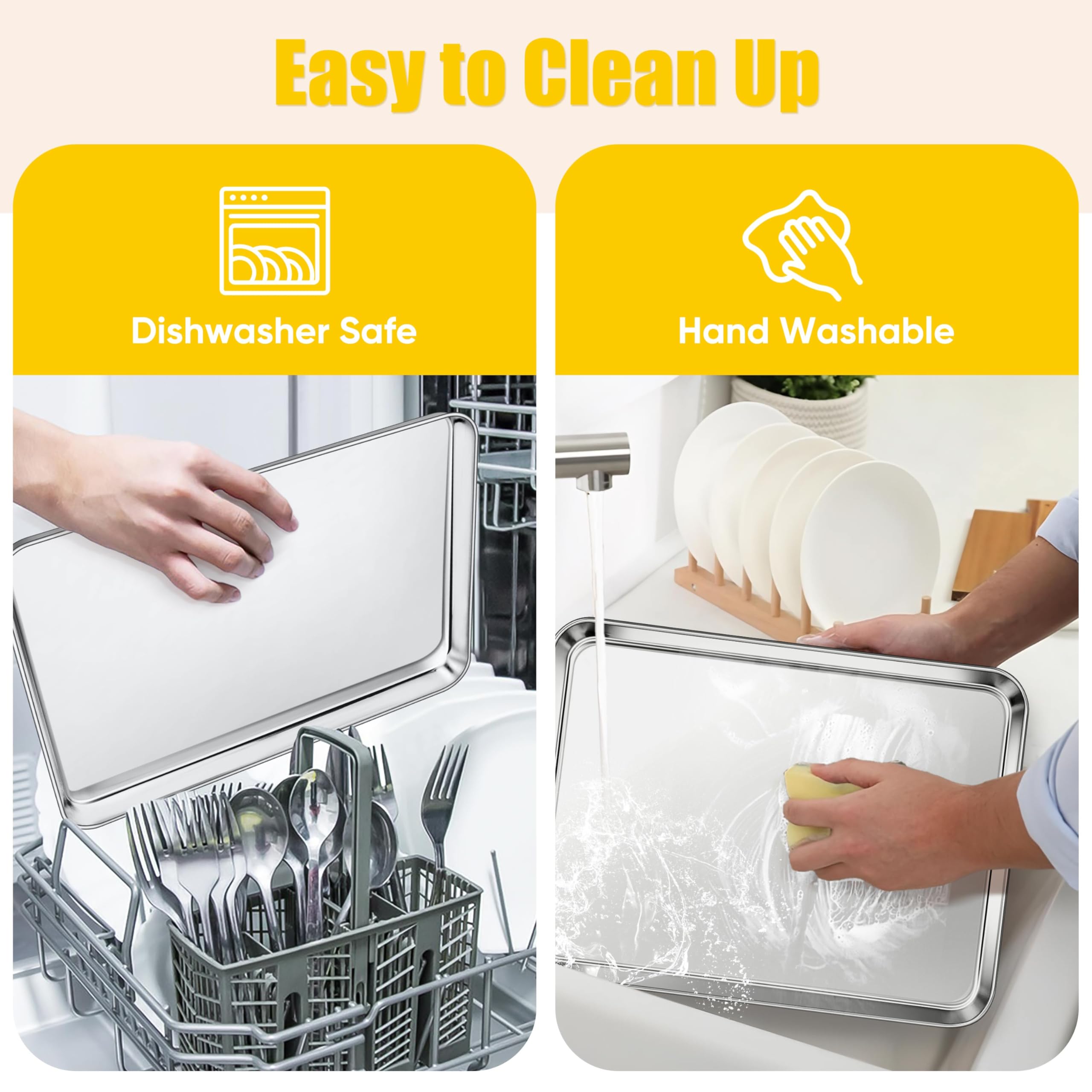 Homikit baking sheet stackable design saves space in your kitchen.