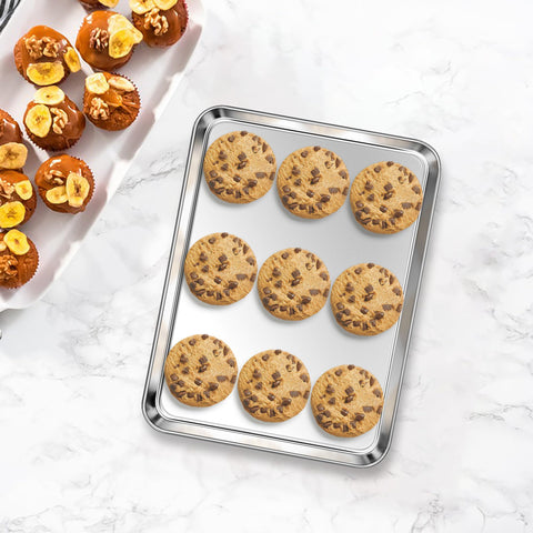 Homikit dishwasher-safe baking sheet ready for quick cleaning.