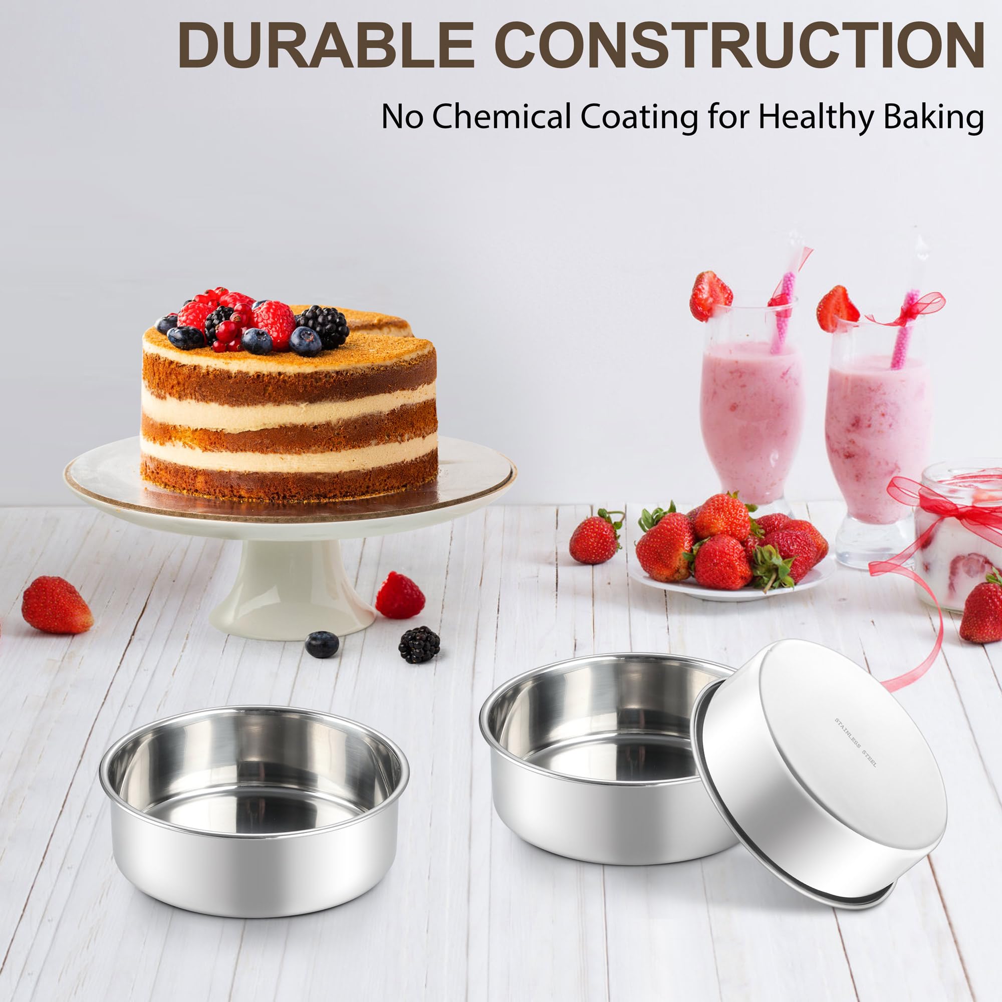 Homikit dishwasher-safe cake pans for easy cleanup after baking