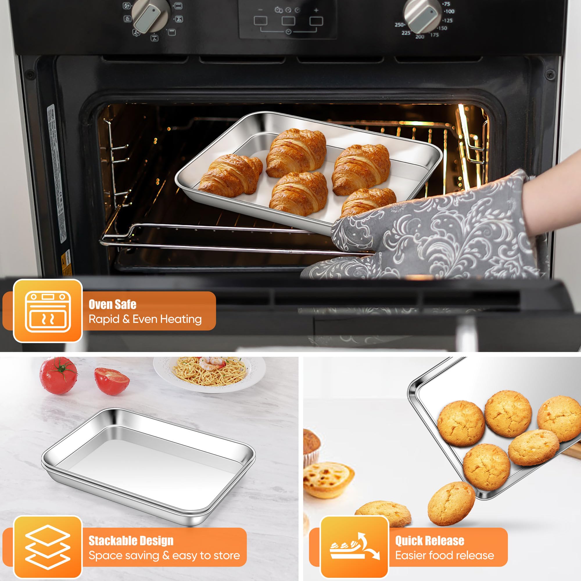 Dishwasher-safe Homikit tray ready for simple cleanup after baking.