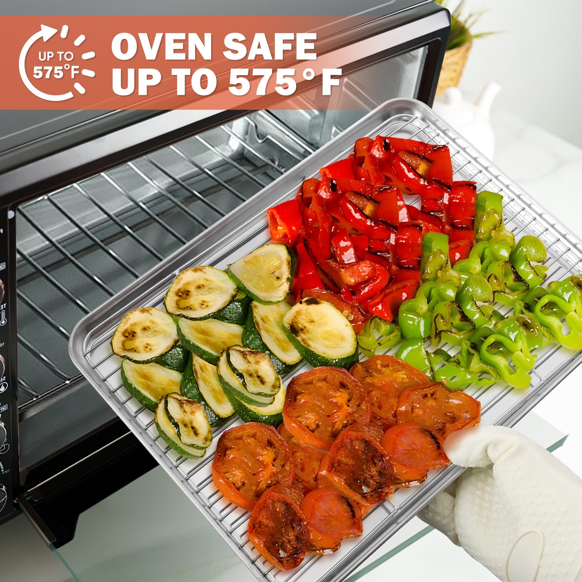 Homikit durable wire grid rack designed for versatile cooking tasks