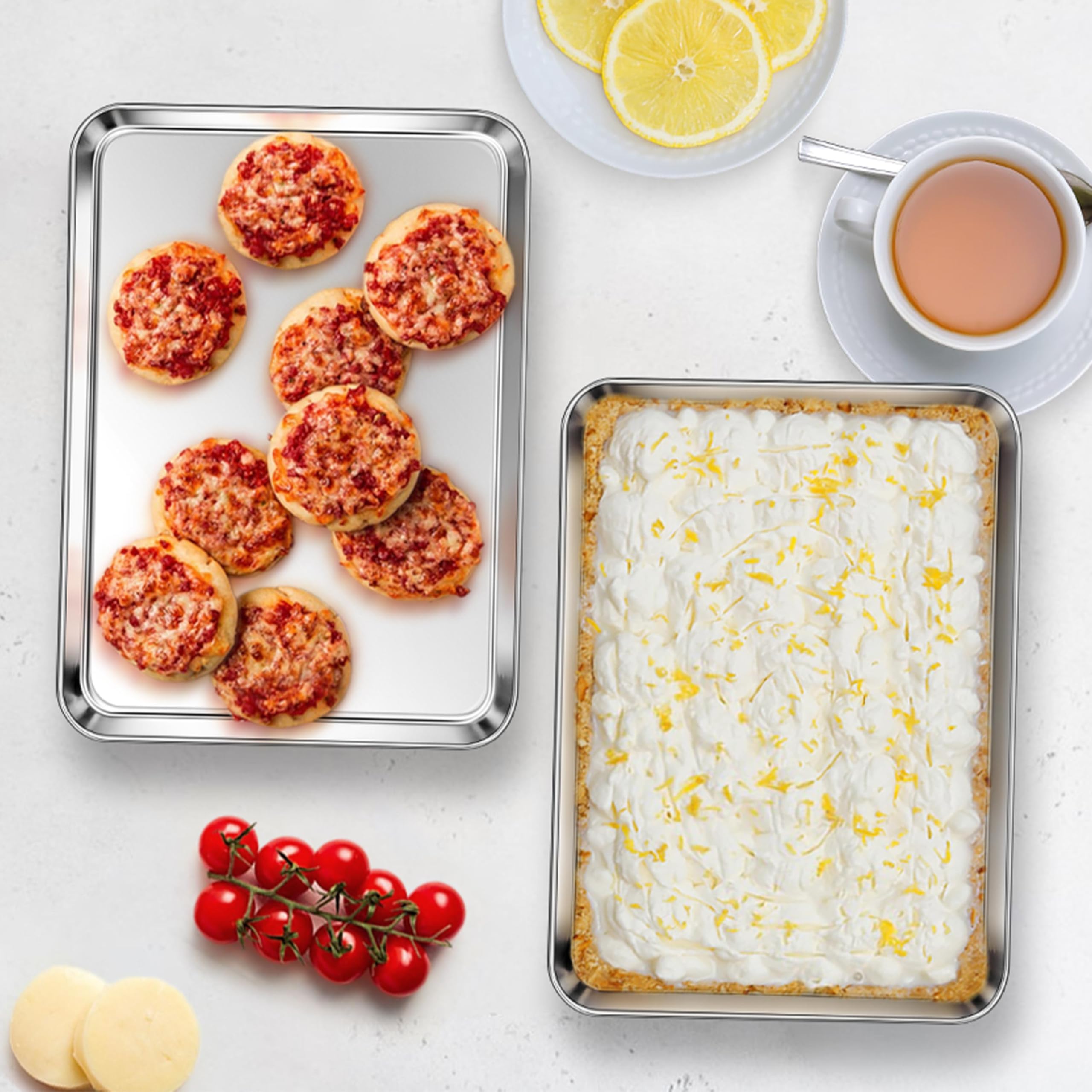 Even heat conduction feature on Homikit baking sheet for consistent results.