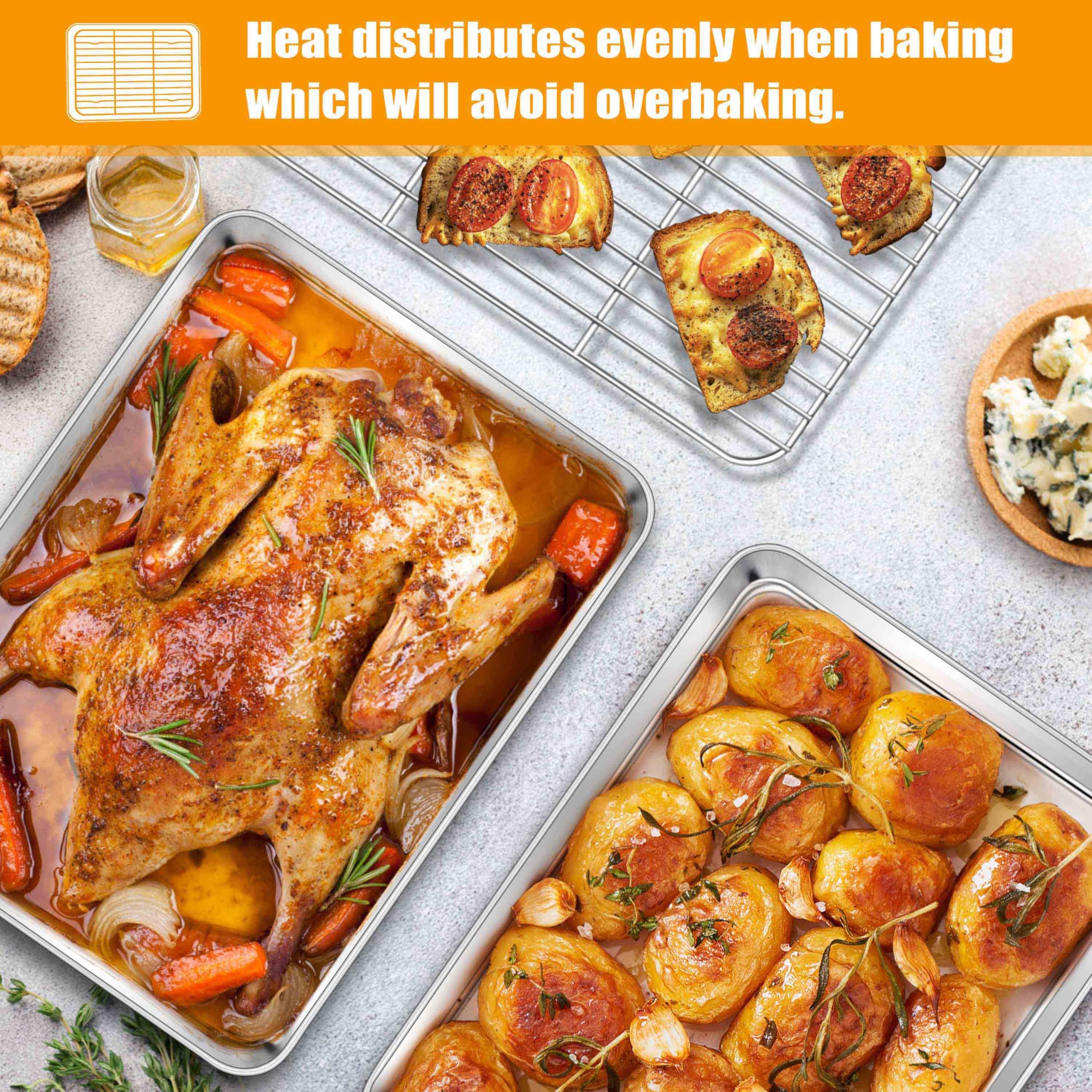 Homikit baking sheet rack combo features four raised feet for stability