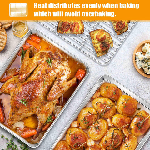 Homikit baking sheet rack combo features four raised feet for stability