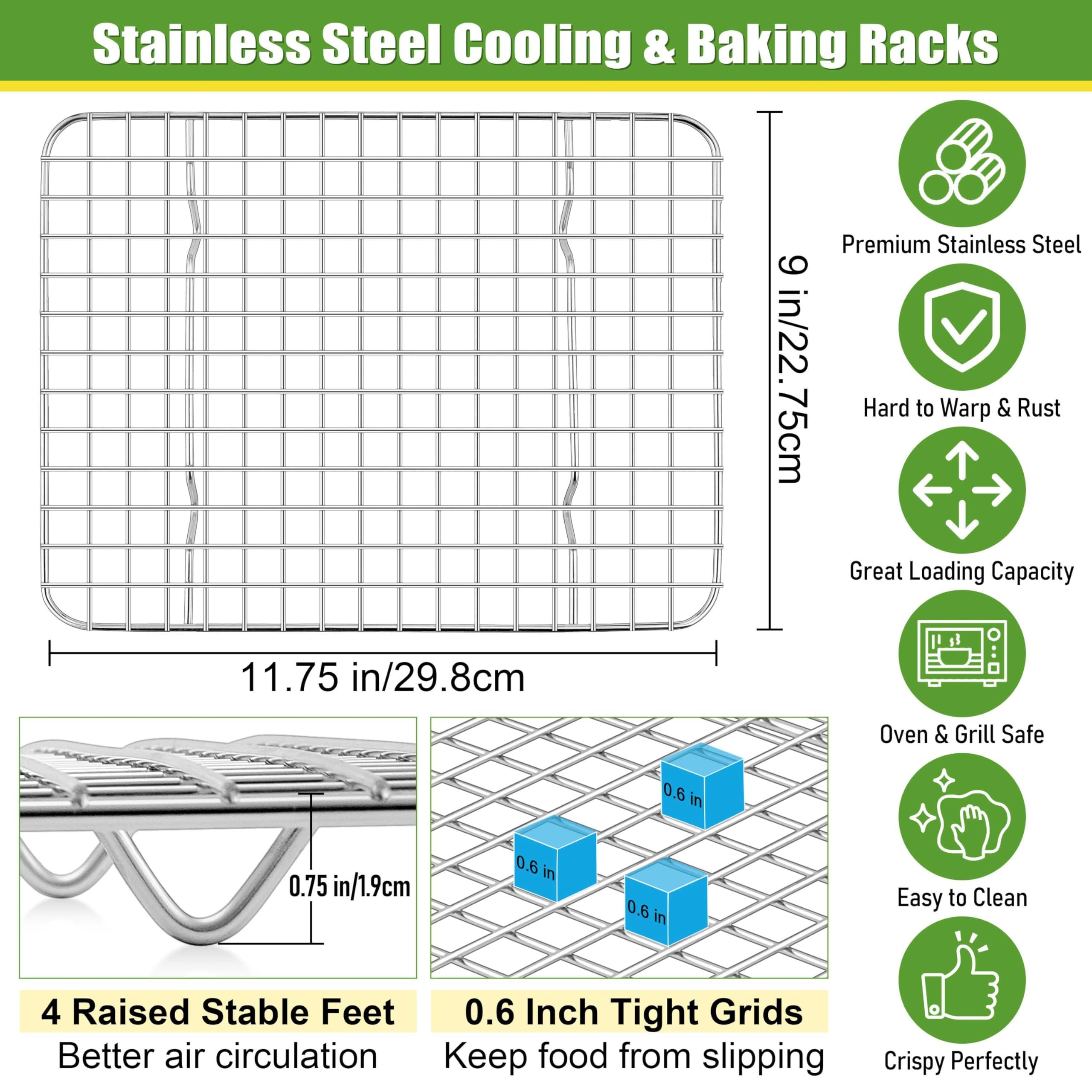Homikit stainless steel baking rack; oven safe and rust resistant