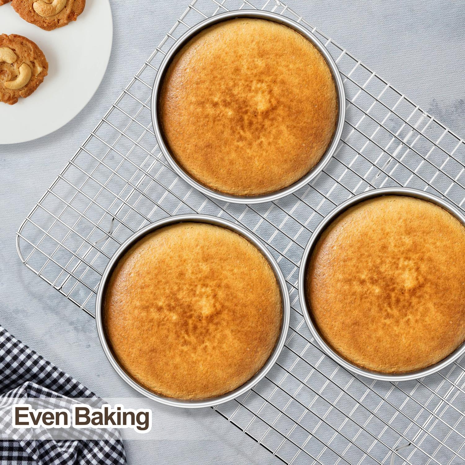 Homikit three-pack pans ideal for creating mini layer cakes