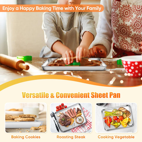 Homikit versatile toaster oven pan suitable for baking and roasting.