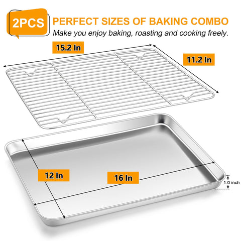 Homikit cooling rack with parallel bars keeps foods evenly cooled