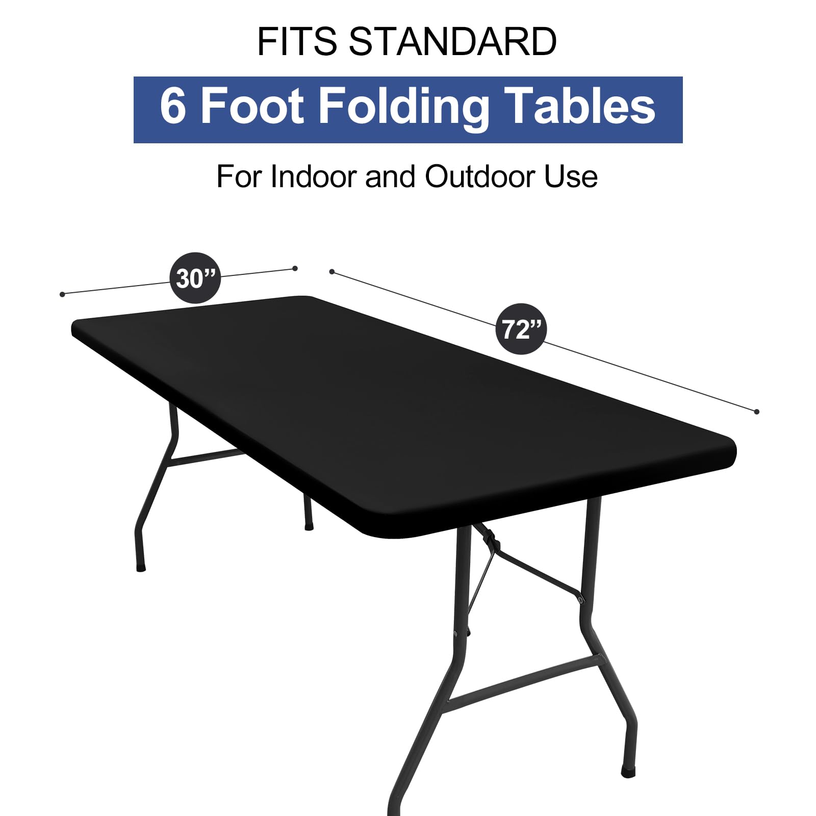 Homing 2Pack elastic-edge tablecloth stays flat for neat setups.