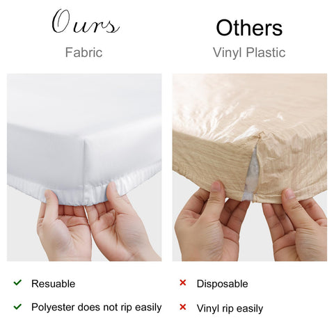 Homing easy-care tablecloth is wipe-clean and machine washable for busy use.