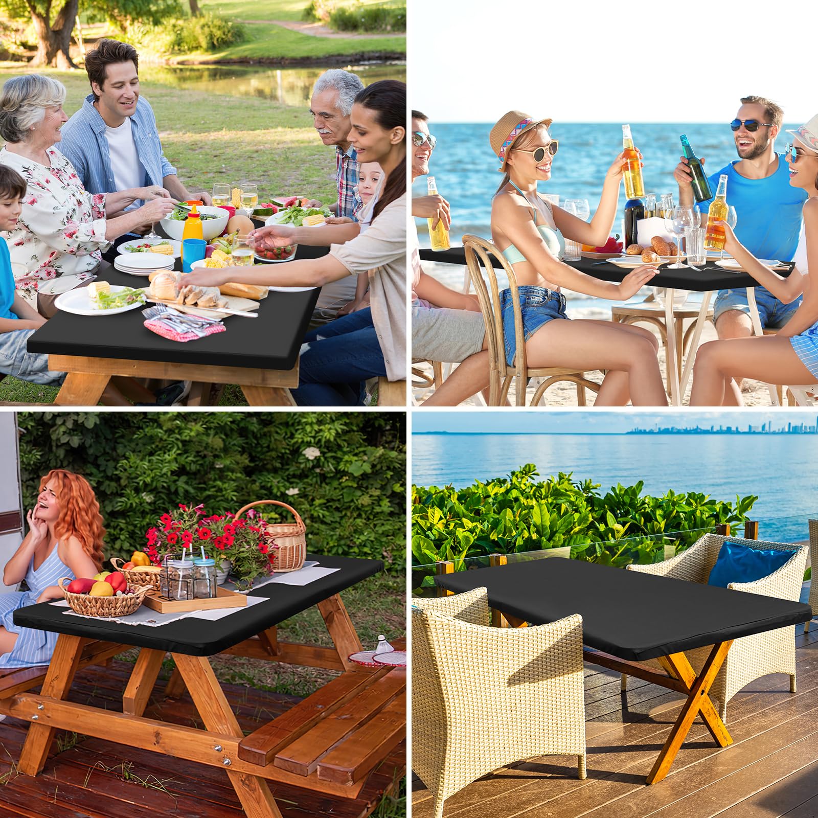 Homing table cover is easy to wipe clean and machine washable after events.