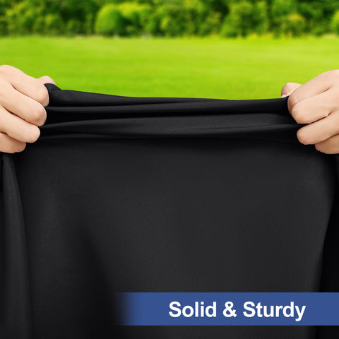Homing waterproof-coated fabric protects the tabletop from spills during outdoor meals.