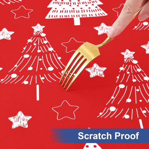 Homing round fabric fitted tablecloth creates a smooth, wrinkle-free dining surface.
