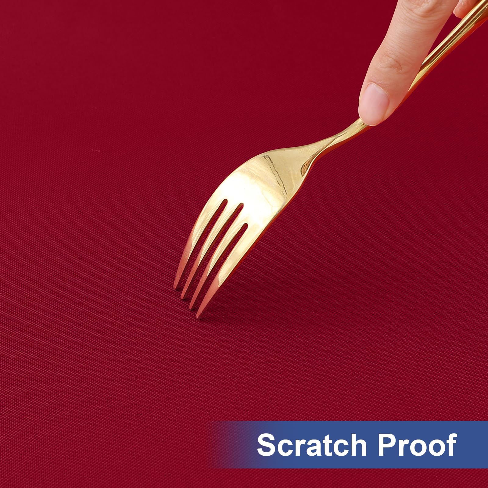 Homing soft polyester delivers a smooth feel and neat appearance.