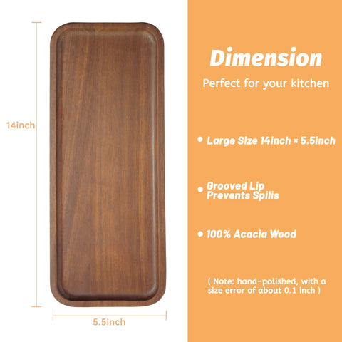 HOMKULA Acacia wood cheese board with raised edge to prevent spills