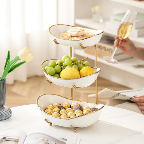 HOMKULA gold-rimmed stand on a sleek countertop display