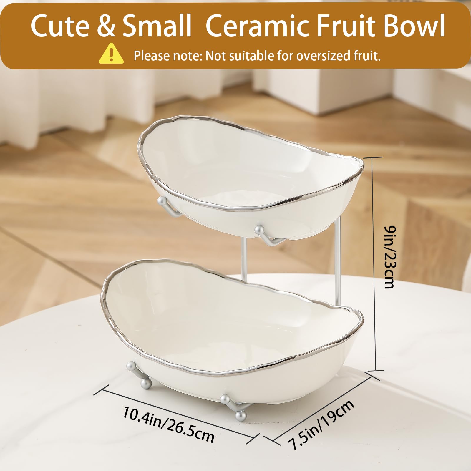 HOMKULA large and medium bowls arranged for fruit storage on counter