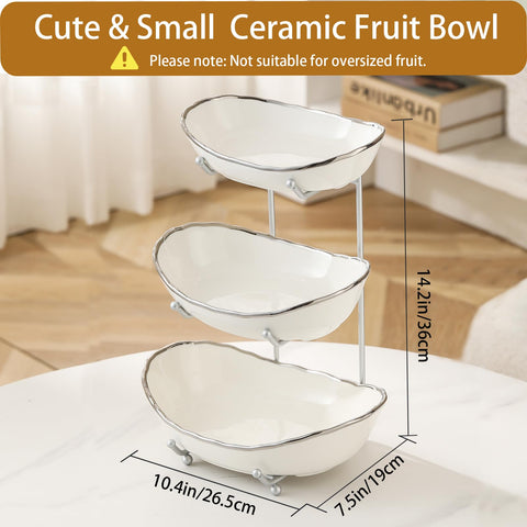 HOMKULA large, medium, and small porcelain bowls ready for fruit or snacks.