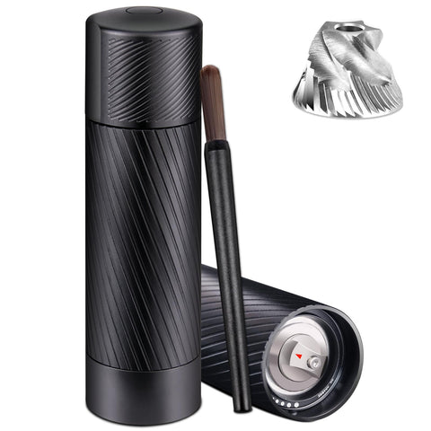 Homnoble pepper grinder body shows durable aluminum exterior for professional kitchens.