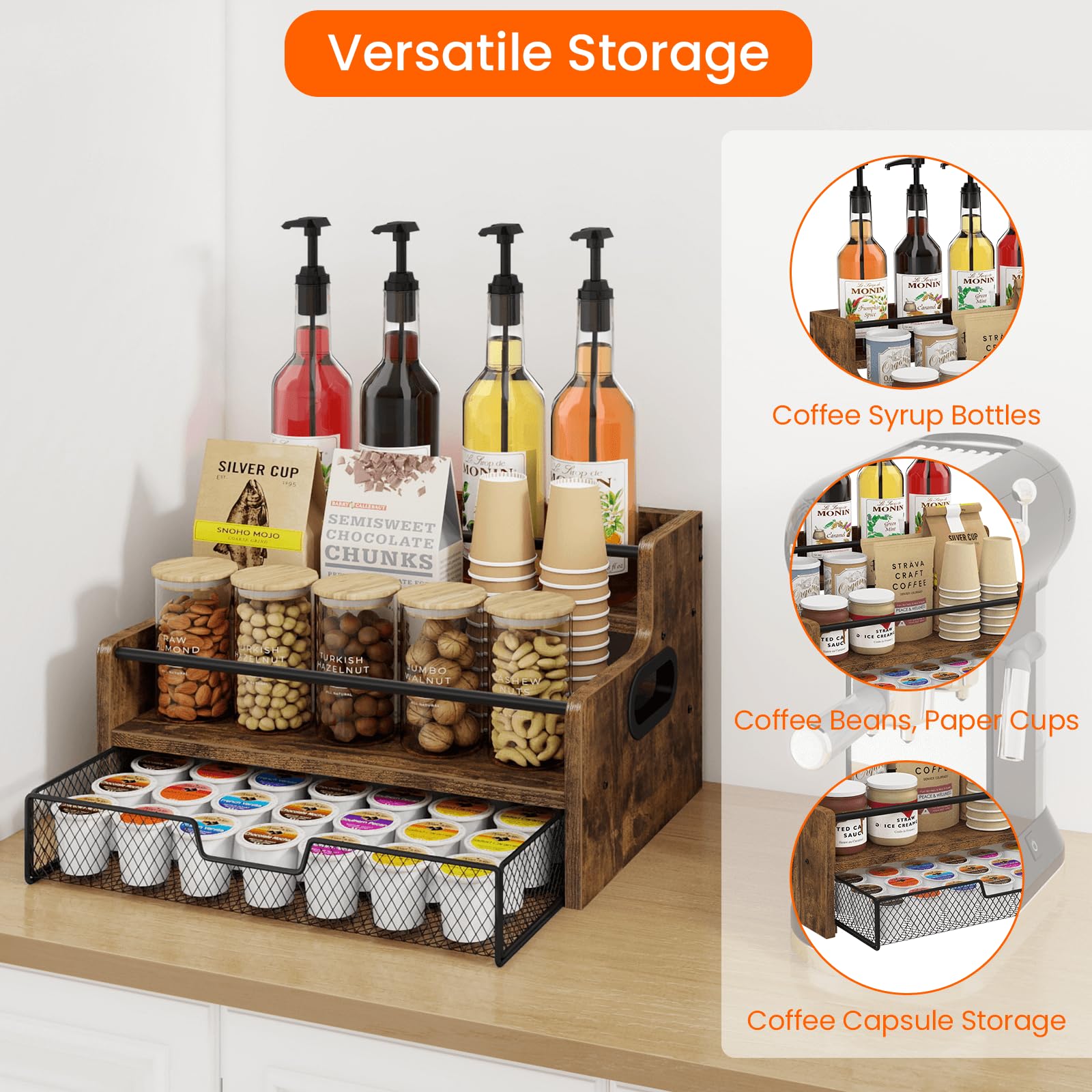 Homode coffee bar organization ideal for kitchens or cafés