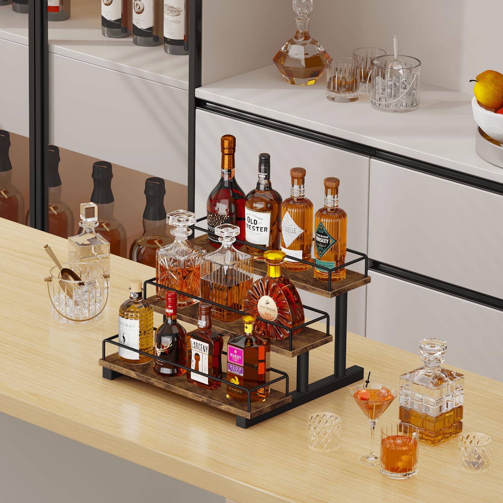 Homode coffee syrup rack organizing syrups for a stylish home cafe