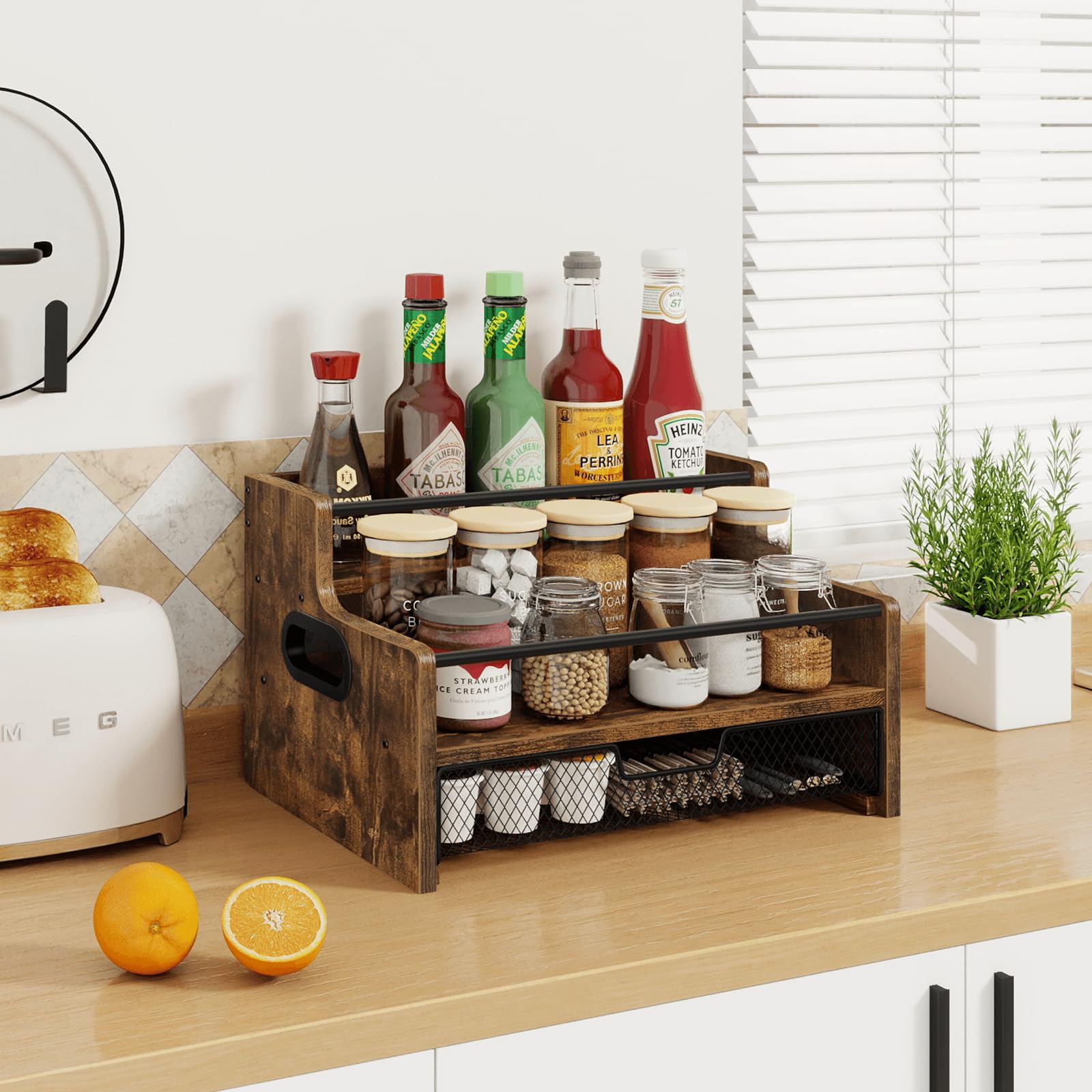 Homode countertop space-saver for decluttering your beverage station
