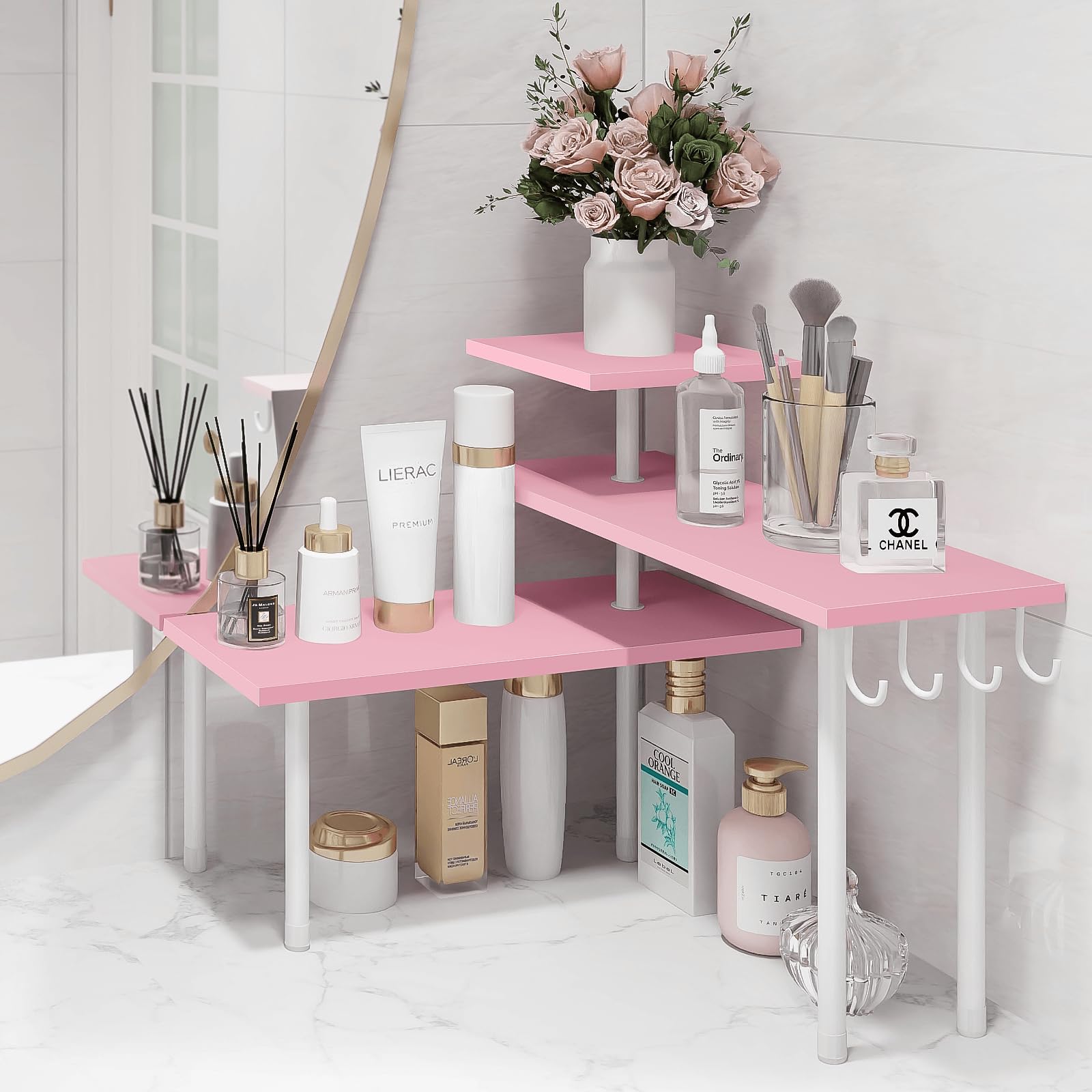 Homode easy-assembly steps let you set up the 3-tier shelf quickly.