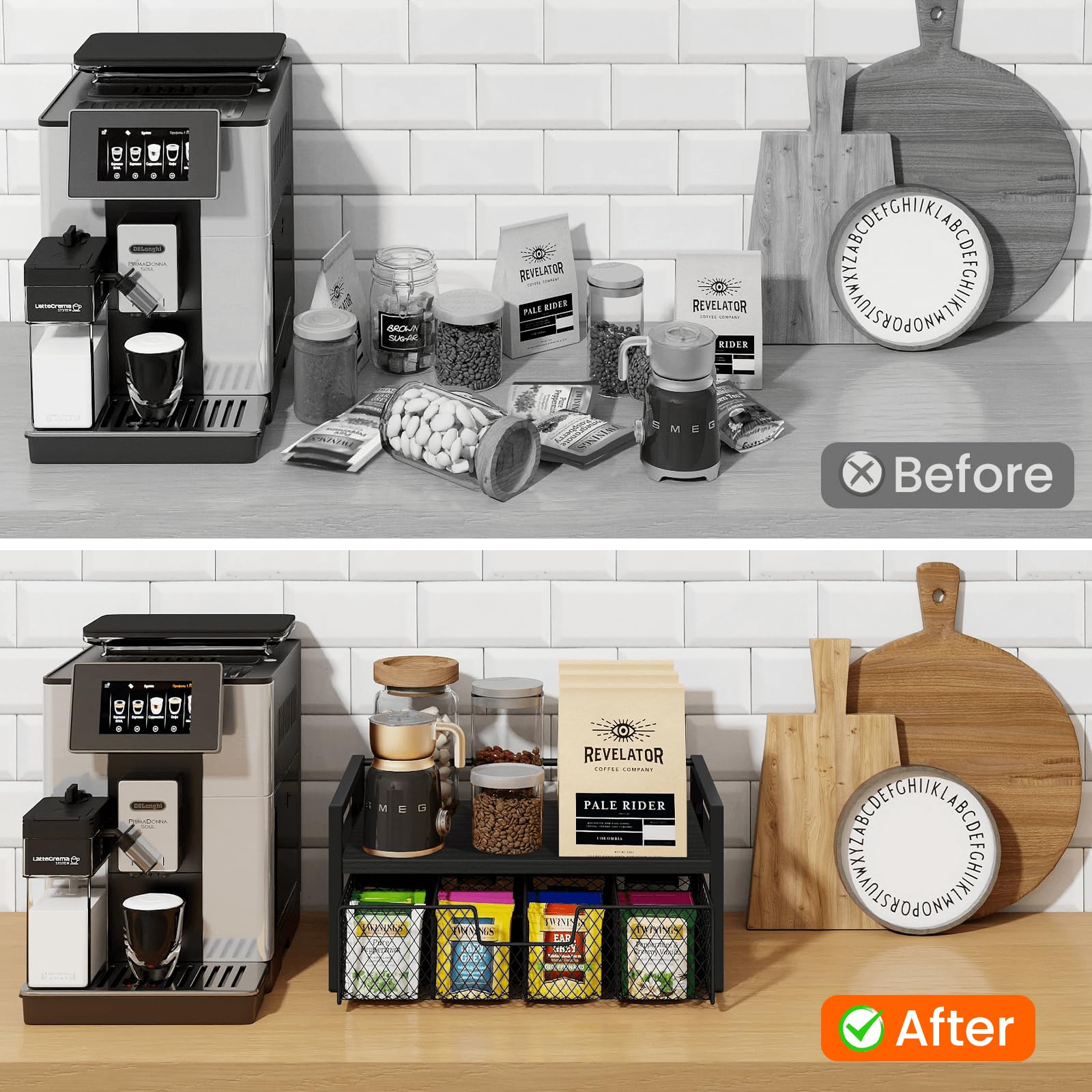 Homode matte black metal frame complements modern kitchen decor