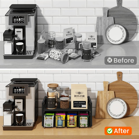 Homode matte black metal frame complements modern kitchen decor