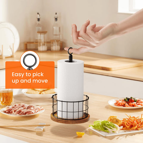 Homode paper towel holder with iron grid keeps towels tidy and prevents scatter during use.