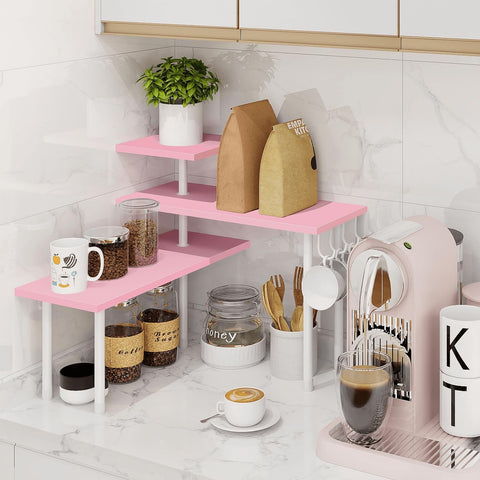 Homode sturdy steel rod construction keeps the shelf stable on countertops.
