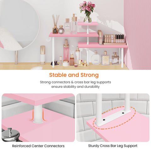 Homode versatile bathroom storage doubles as makeup organizer and desk shelf.