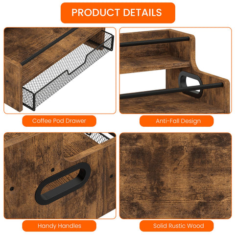 Homode protective guardrails prevent bottle tipping on the rack