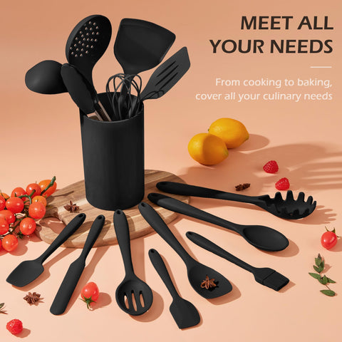 Homokit utensil holder keeps tools organized on the counter.