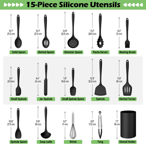 Homokit silicone slotted spoon for draining and serving without scratching.