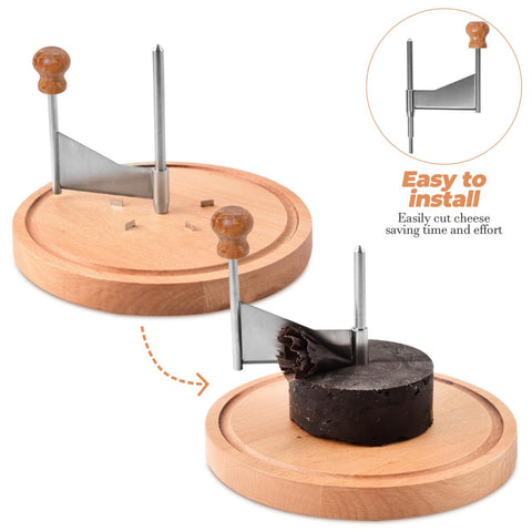 Homoyoyo cheese curler enhances restaurant presentation and service.