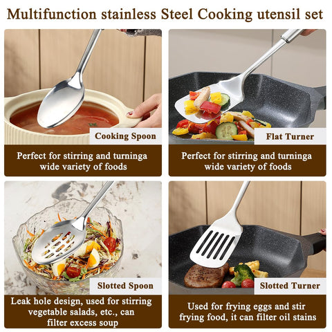 Homquen utensil set features seamless one-piece molding for durability