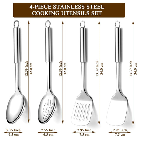 Homquen slotted spoon with vented holes for draining liquids