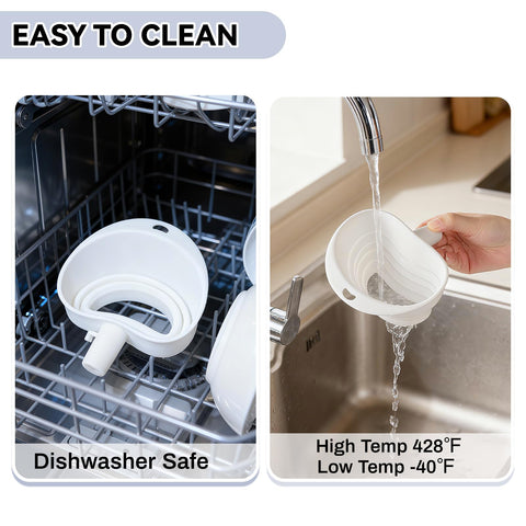 HOMDSG funnel fits front attachment ports on KitchenAid and other mixers
