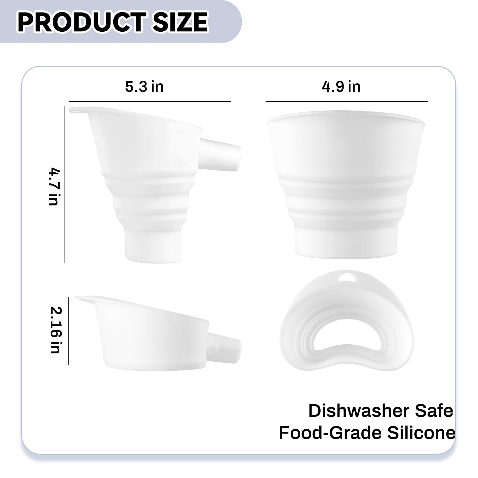 HOMDSG flour funnel helps keep counters tidy during baking sessions