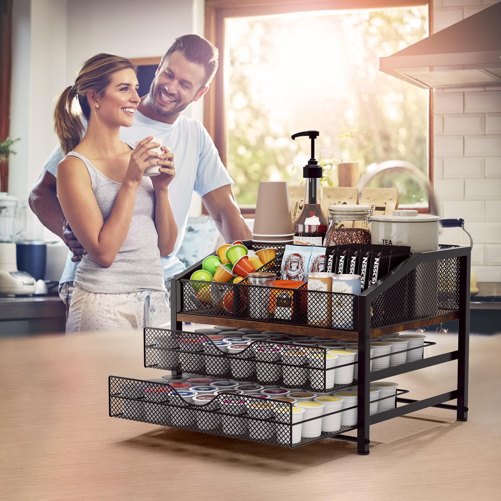 Homsorout coffee bar organizer makes a thoughtful gift for coffee lovers