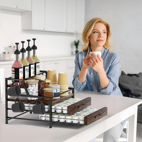 Homsorout versatile organizer adaptable for wine, oils, or spices