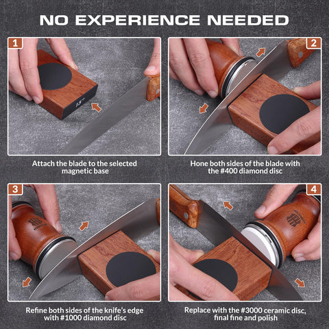 Homultop sharpener walnut body highlighting durable, balanced design