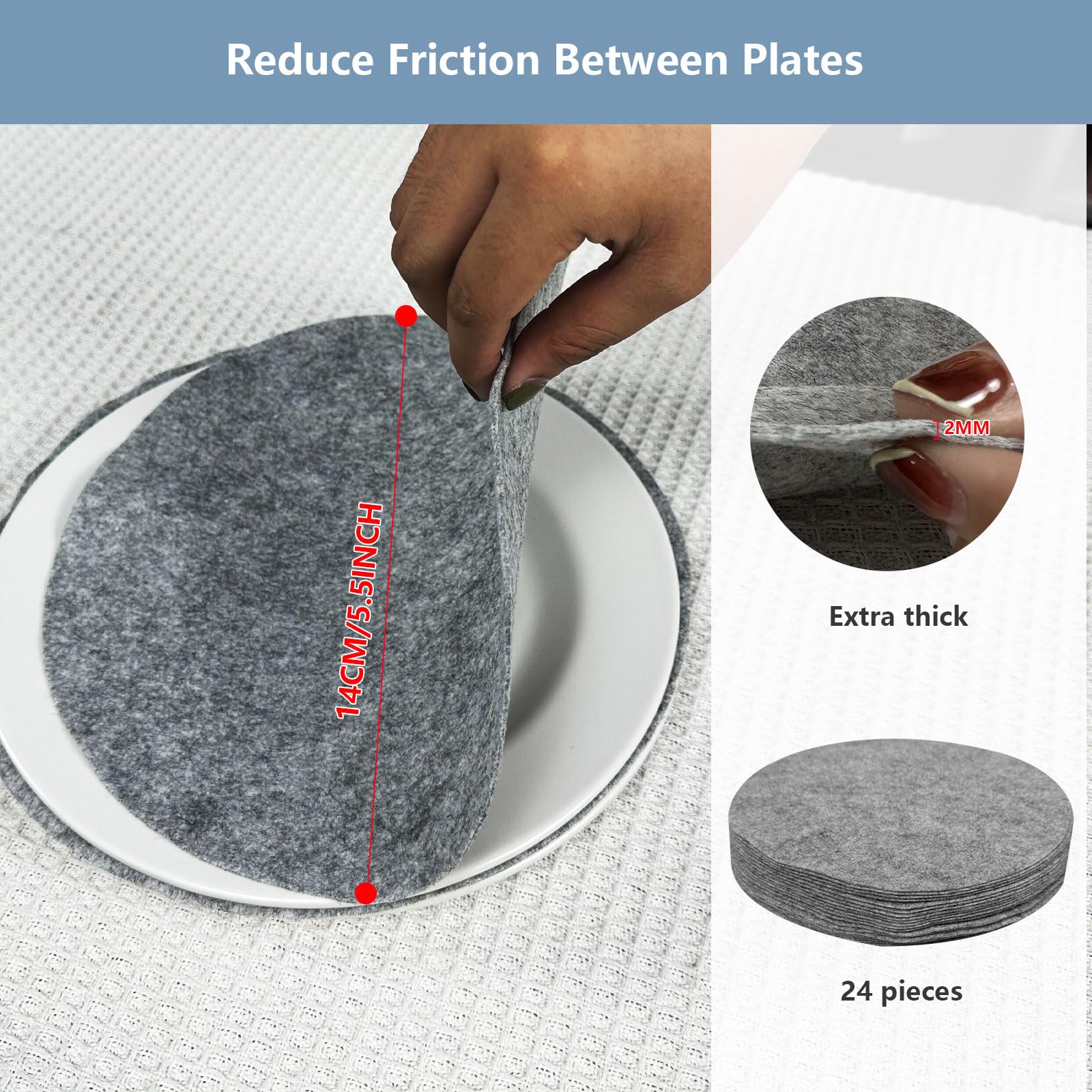 Homyfort 12-dish dividers keep dinnerware neatly separated and protected