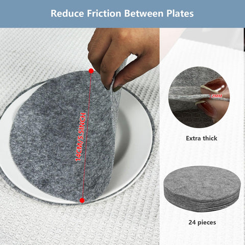 Homyfort 12-dish dividers keep dinnerware neatly separated and protected