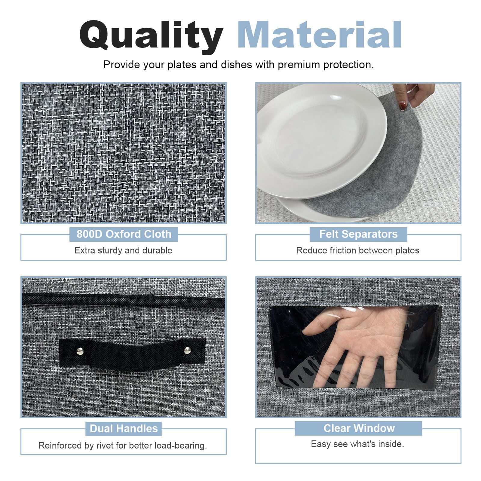 Homyfort storage box with riveted handles offers durable transport