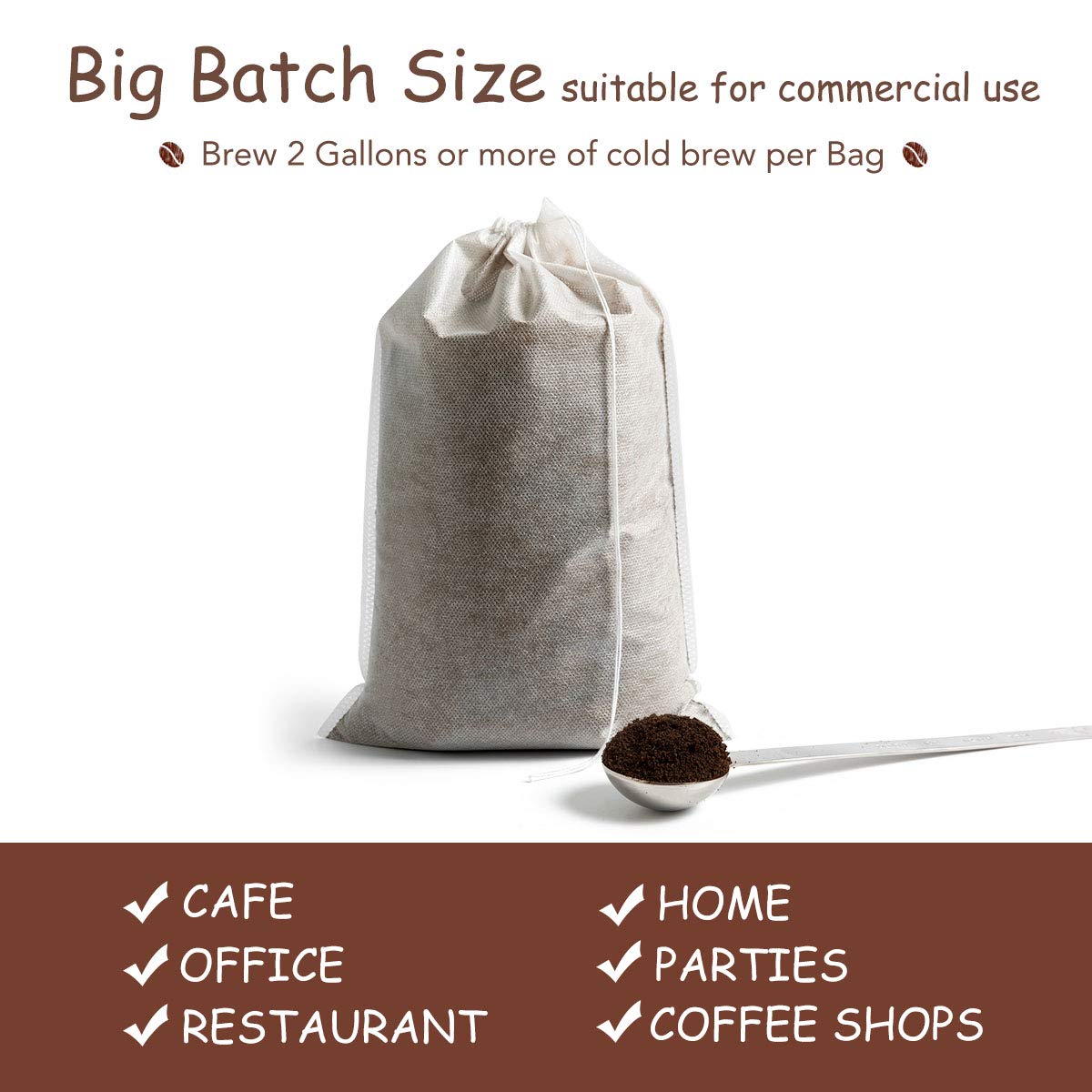 HOMYHEE compostable fine fiber bag offers durable filtration without tearing