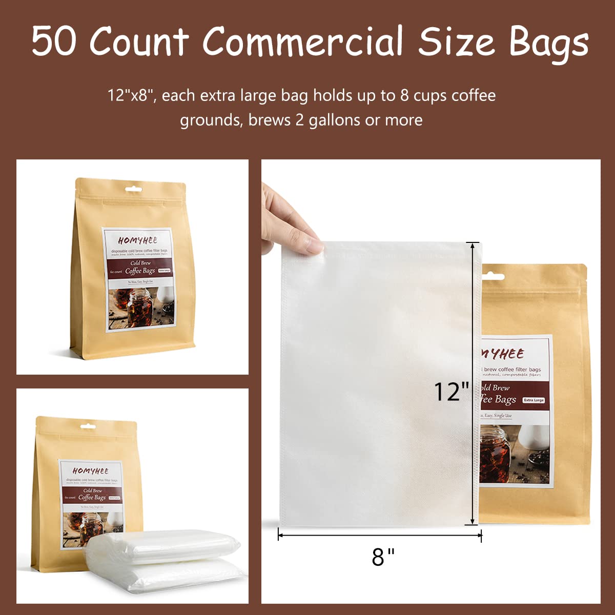 HOMYHEE single-use cold brew bags simplify cleanup after brewing