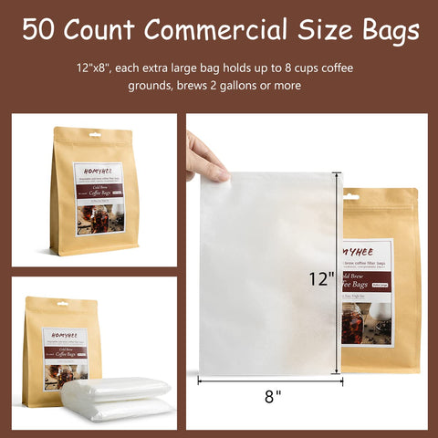 HOMYHEE single-use cold brew bags simplify cleanup after brewing